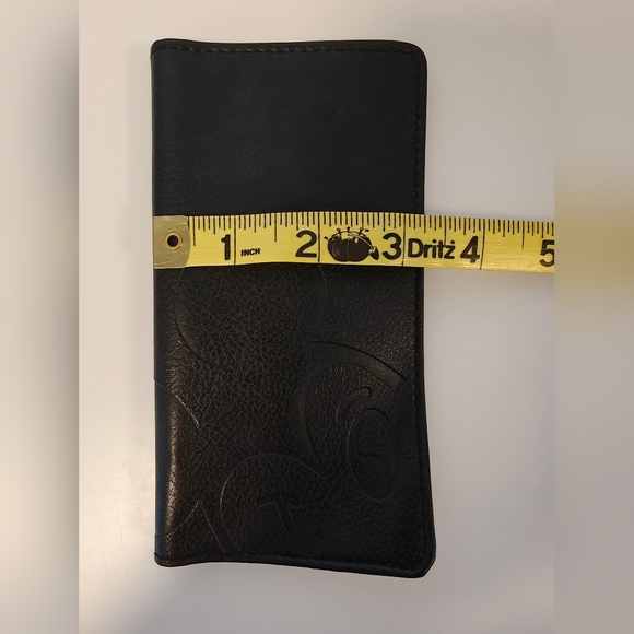 Black faux leather Disney Mickey Embossed Mouse Wallet/Check/Address Book Cover - Picture 5 of 10